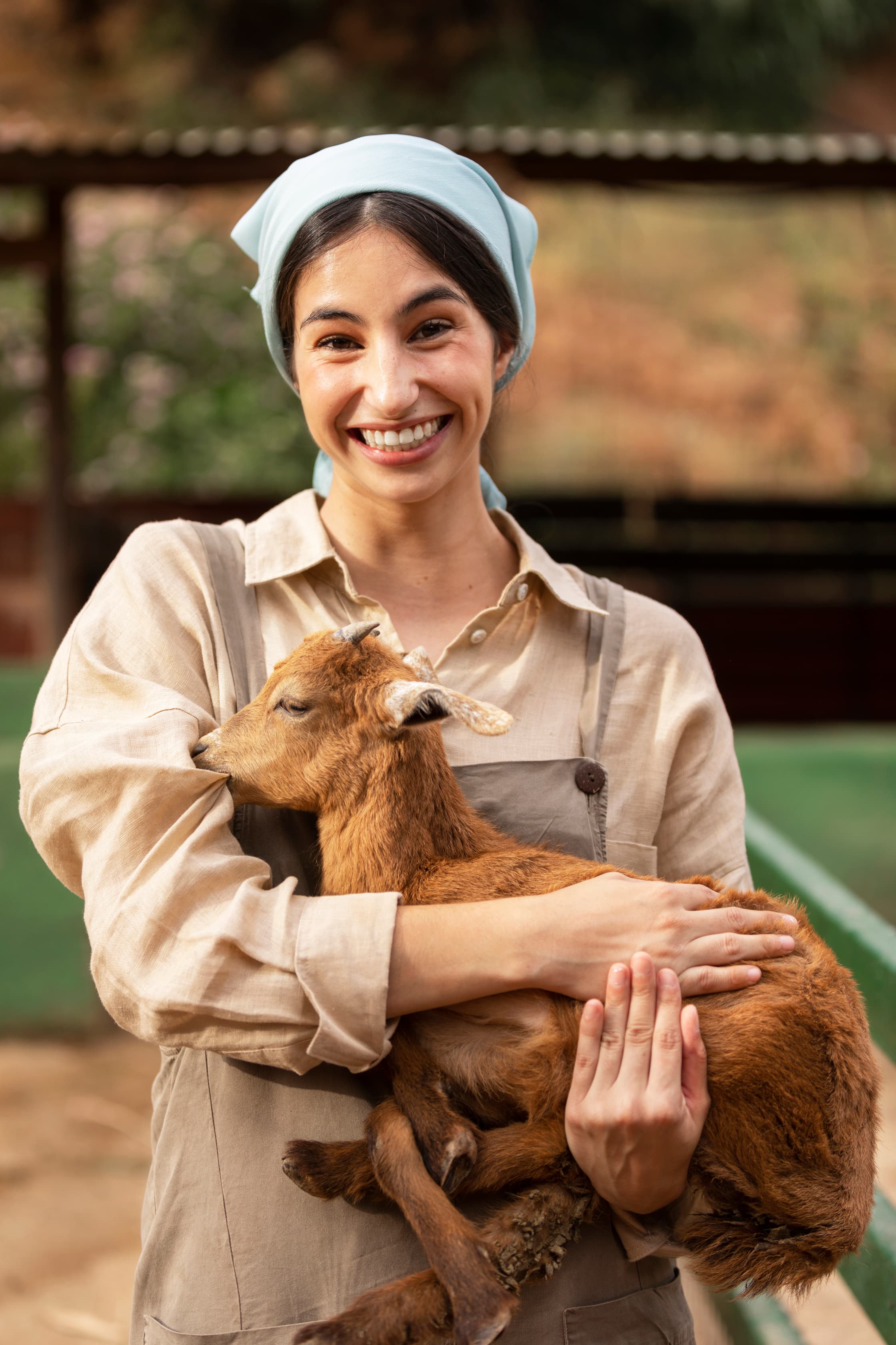 Woman with Goat